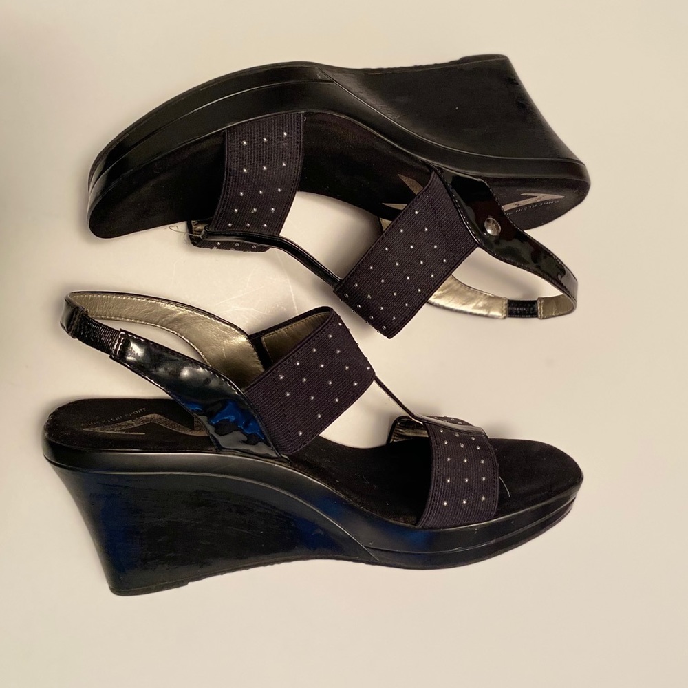 Anne Klein Sport black wedges